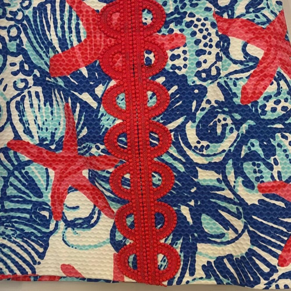 Lilly Pulitzer She She Shells starfish pattern, Tate skirt, size 6 - Picture 5 of 6